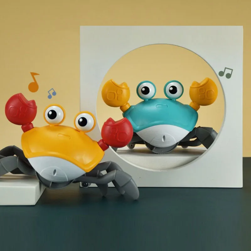 Generic Jouet pour bébé crabe rampant avec musique, jouet interactif  lumineux à LED - Prix pas cher