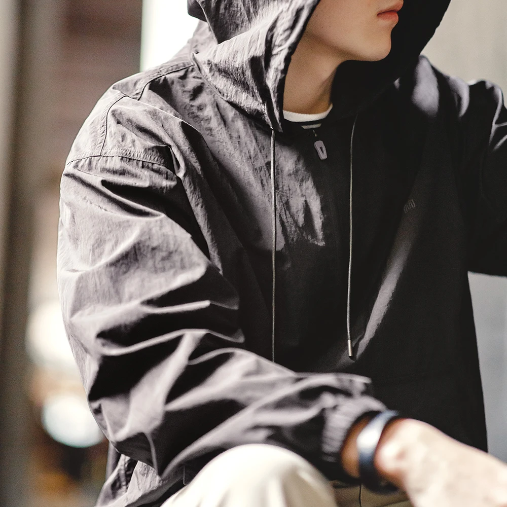Maden New Outdoor Half-zip Hooded Jacket Mountain Sports Style Sweatshirt  And Loose Casual Pullover for Men's Daily 3