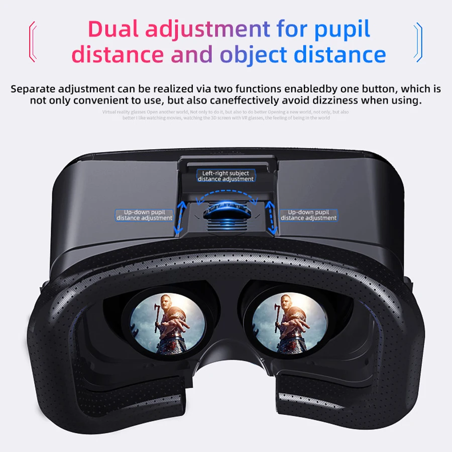 Visore per Realtà Virtuale VR, Occhiali 3D, Casco per Smartphone, Lenti, Dispositivi, Visore per Giochi su Cellulare - immagine 5