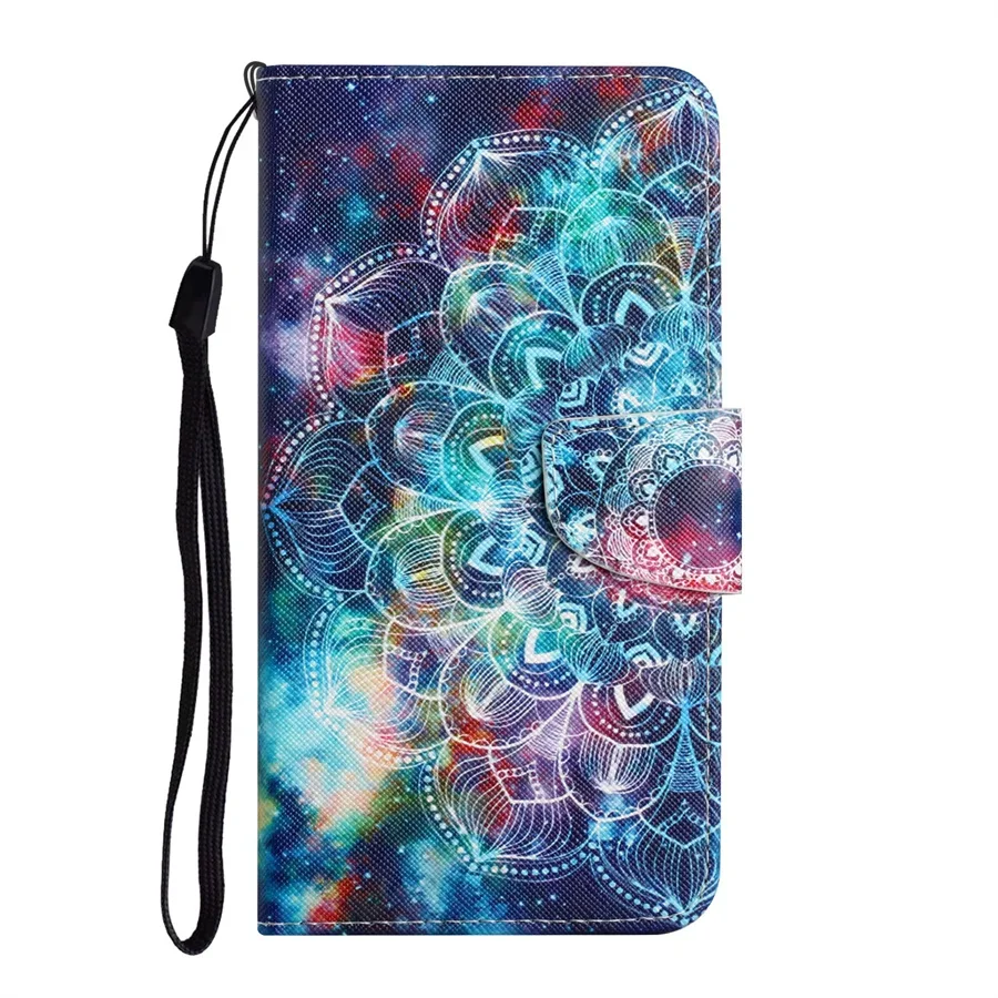 Ethnic Style Leather Flip Stand Wallet Case Cover