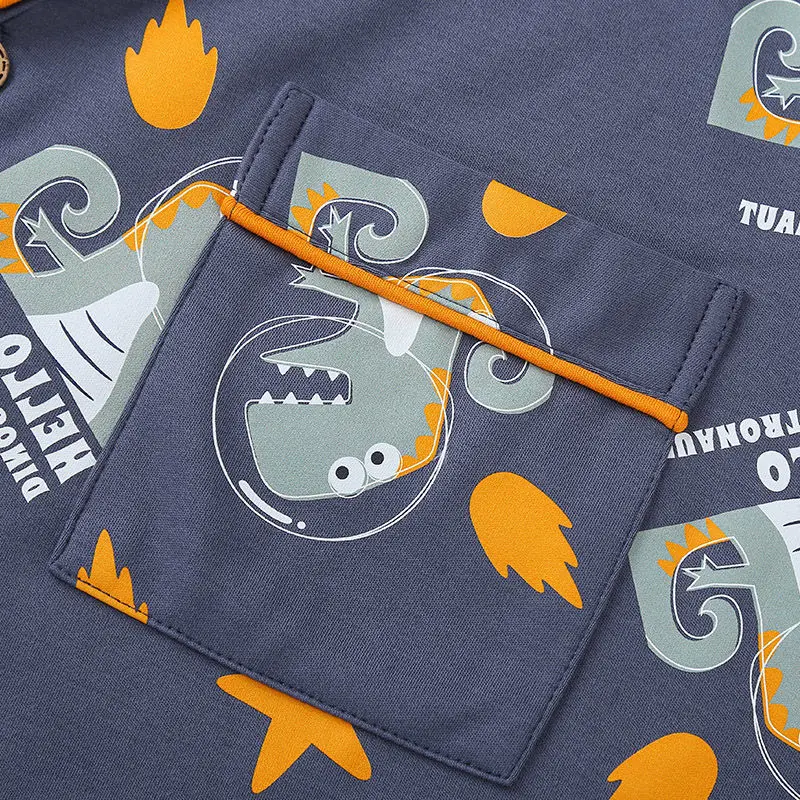 4XL 5XL Mens Pajamas Set Long Sleeve Sleepwear New Anime Pijama 2 Pieces Home Clothes For Young Male Autumn Nightgown Suits