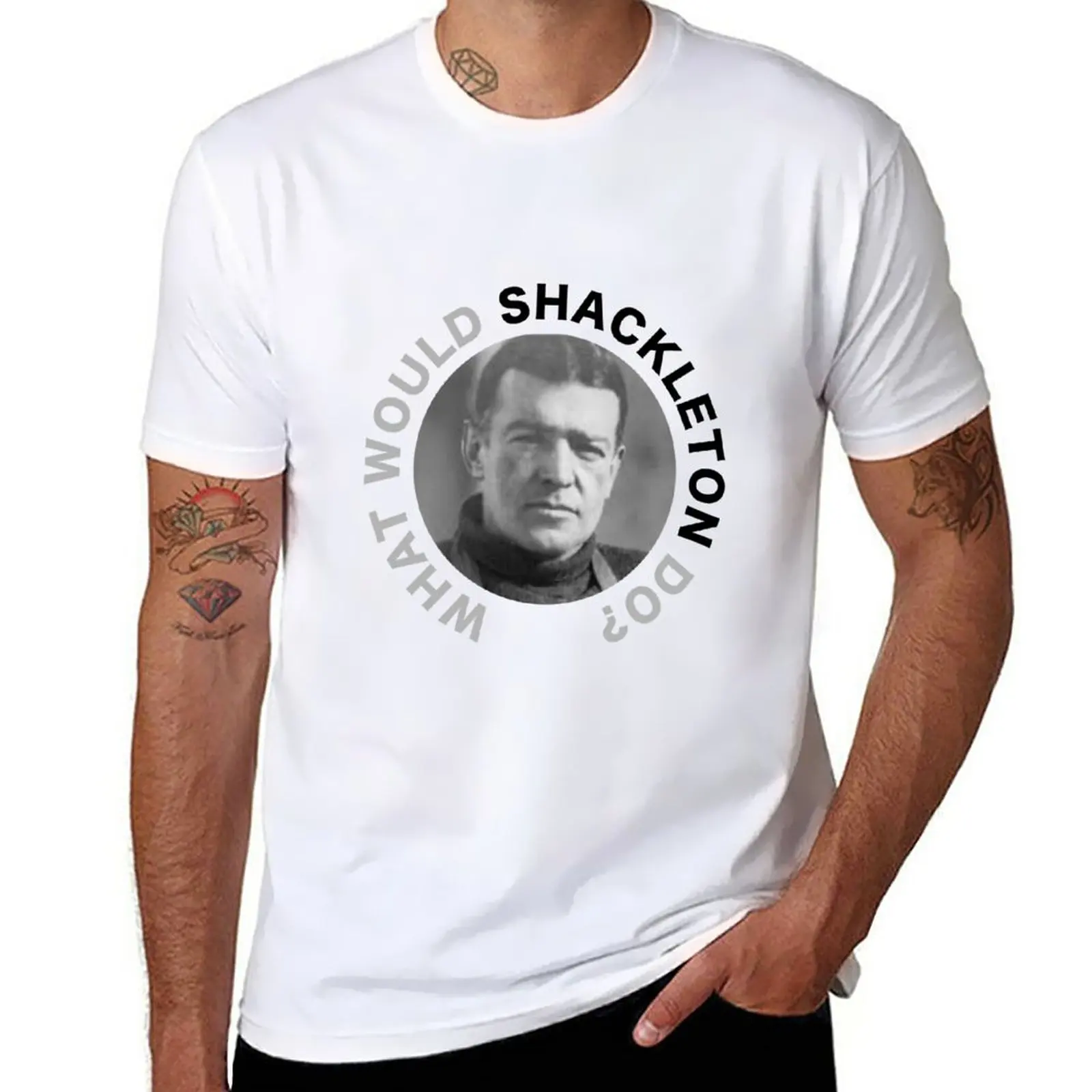 

What would Shackleton do T-Shirt blanks plus size tops plain workout shirts for men