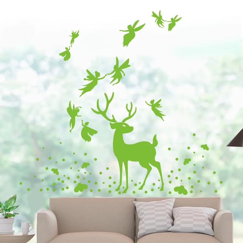 97Pcs Stars Elf Fawn Glow In The Dark Stickers Child Wall Home Decoration Anime Cartoon Bedroom Closets Fluorescent DIY Stickers