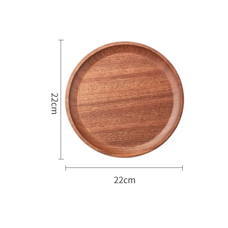 Ebony Heart-shaped Tray Tea Fruit Solid Wood Coffee Cake Tray Wooden Tea Tray 5