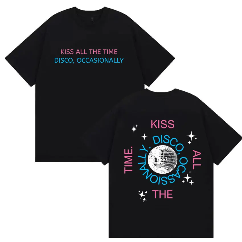 Harry Styles Kiss All The Time Disco Occasionally 2026 T 셔츠 남성 여성 빈티지 하라주쿠 고품질 코튼 티셔츠 streetwear