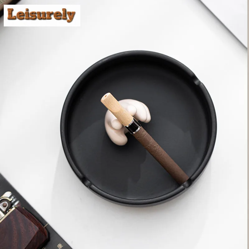 Creative Ashtray Retro Anti-odor And Anti-smoke Ashtray Tobacco Shop Ash Tray Weed Smoking Chinese Tea Set Decoration Supplies