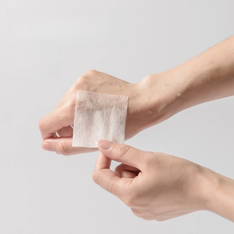 Water-Saving Softening Makeup Cotton Storage Box - Double-Sided Diamond Cosmetic Cleansing Cloth, Thin Sheet for Toner Mask