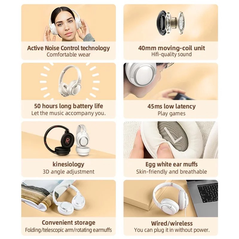 기존 Lenovo TH40 스포츠 헤드폰 스테레오 무선 블루투스 이어폰 헤드셋 (마이크 이어폰 포함) HIFI 사운드 게임 400mAh