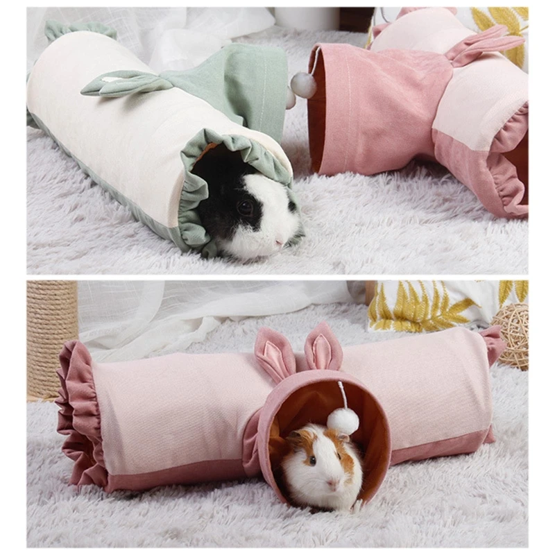 

3-Way Small Pet for Play Tent Interactive Toy Tunnel Tube Foldable Hideout for Bearded Dragon for Tank Decor Acc Drop shipping