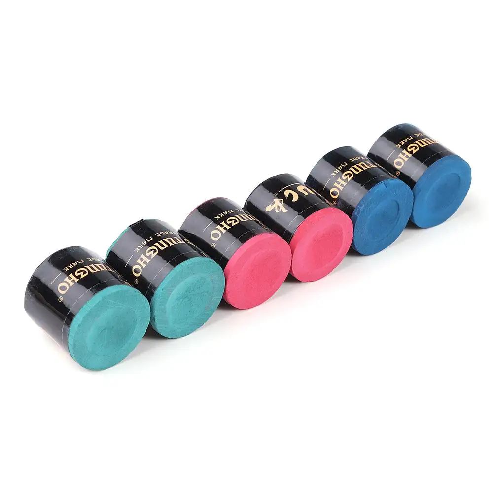 2 Teile/satz Blau Grün Rot No-slip Billard Kreiden Pool Queue Kreide Snooker Einfach Pulver Billard Kreide Pool zubehör – Detail 8