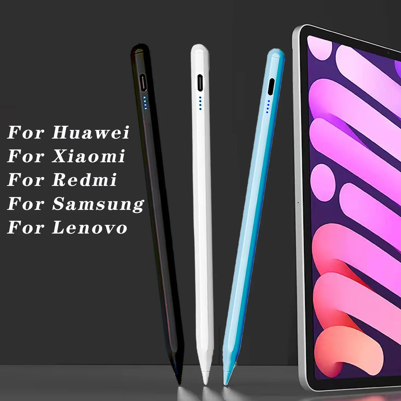 Caneta Stylus sem Rejeição de Palma Caneta para Xiaomi Pad Samsung Pad Huawei Matepad Todos os Tablets Android Caneta de Telefone