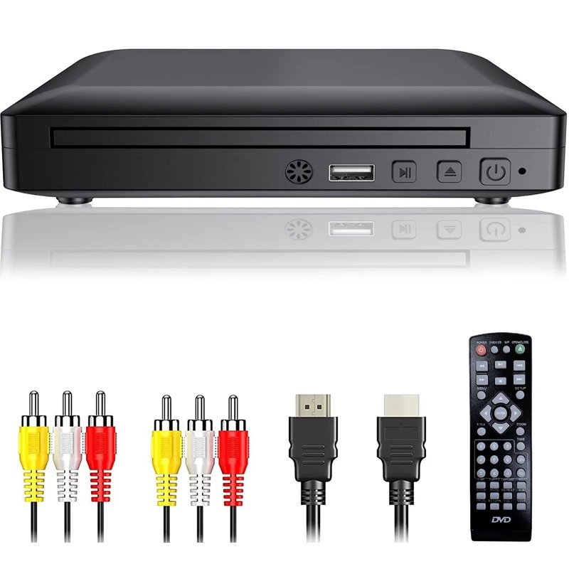 DVD Player High-defination 1080P Full HD Disc Players Home DVD Player Box For TV CD, CD-R/CD-RW Player Home Theatre System