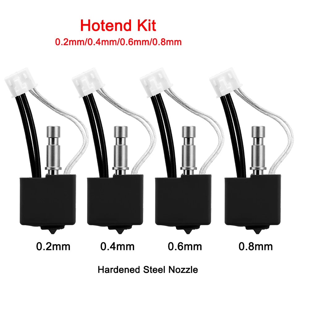 LANKEGU 15 Piece Nozzle Set for Anycubic Vyper, 3D Printer, 7 Pieces 0.4 mm Brass Nozzles and 2 Pieces 0.2 mm, 0.6 mm, 0.8 mm, 1.0 mm Brass Nozzle Set for Anycubic