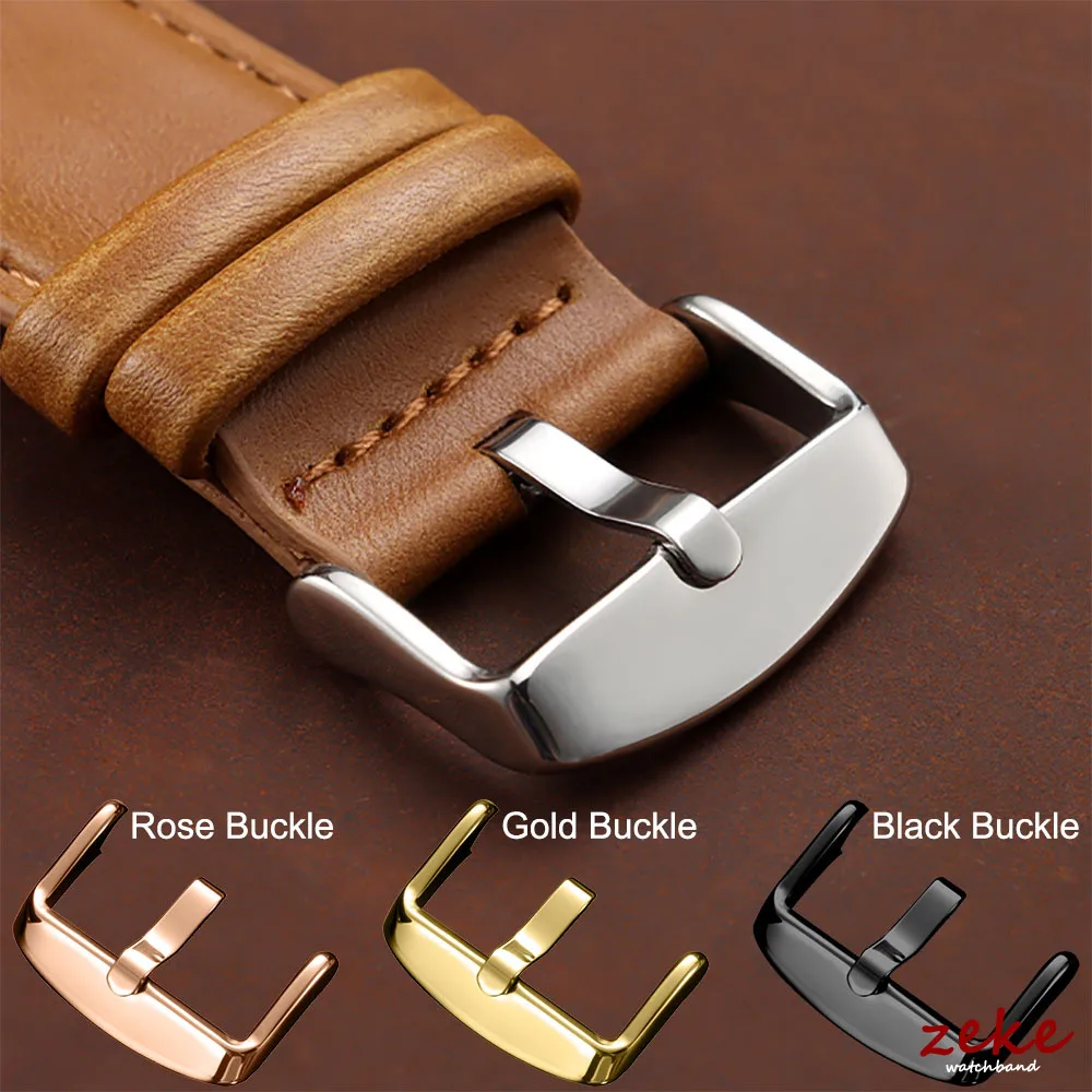 Vintage Brown Genuine Leather Quick Release Watch Strap - Universal Replacement Watchband