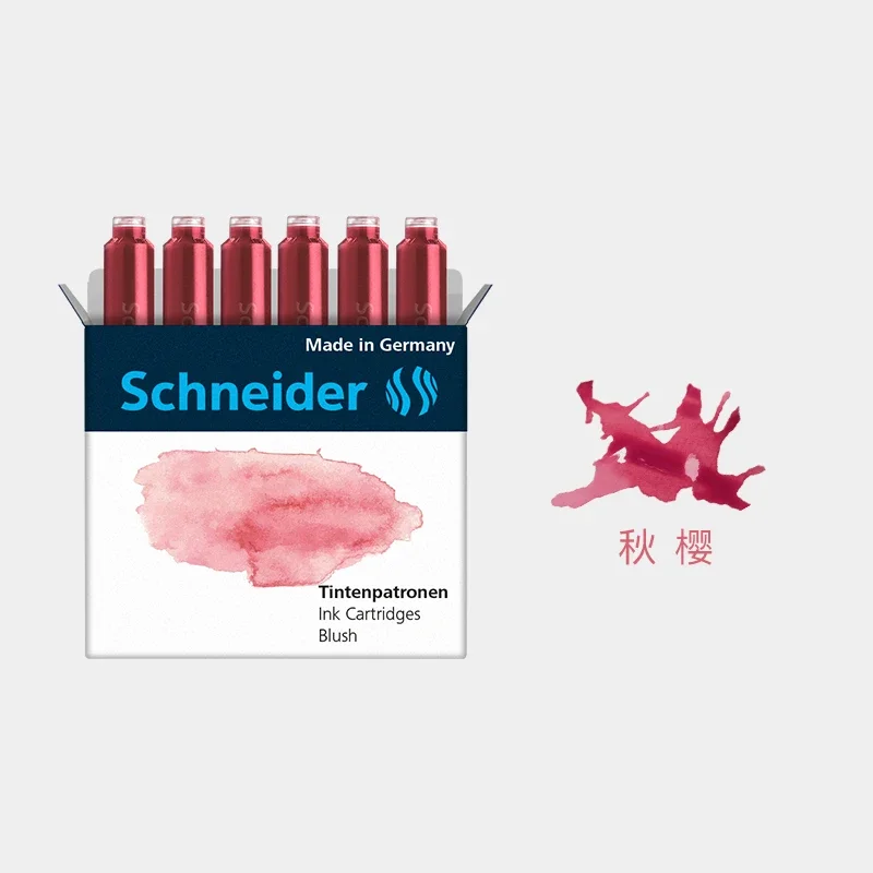 Schneider Vibrant Fountain Pen Ink Cartridges – 15 Color Set, International Standard Size