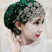Fashion Headwear Turban Summer Lace Beaded Head Wraps Caps for Women Muslim Hijab Inner Hat Female Hair Care Headscarf Bonnets 2