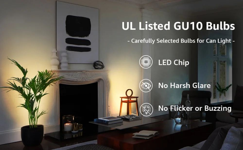 Description Picture 5 of itemUp lighting Indoor Spotlight Up Light Indoor Floor Can Light With GU10 Bulb 3000K & Foot Switch for Plant Home