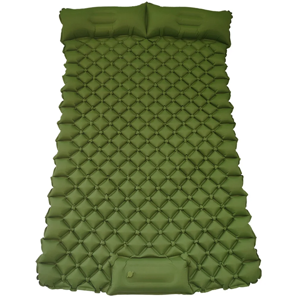 Double Sleeping Pad for Camping Inflatable Mattress with Pillow Outdoor