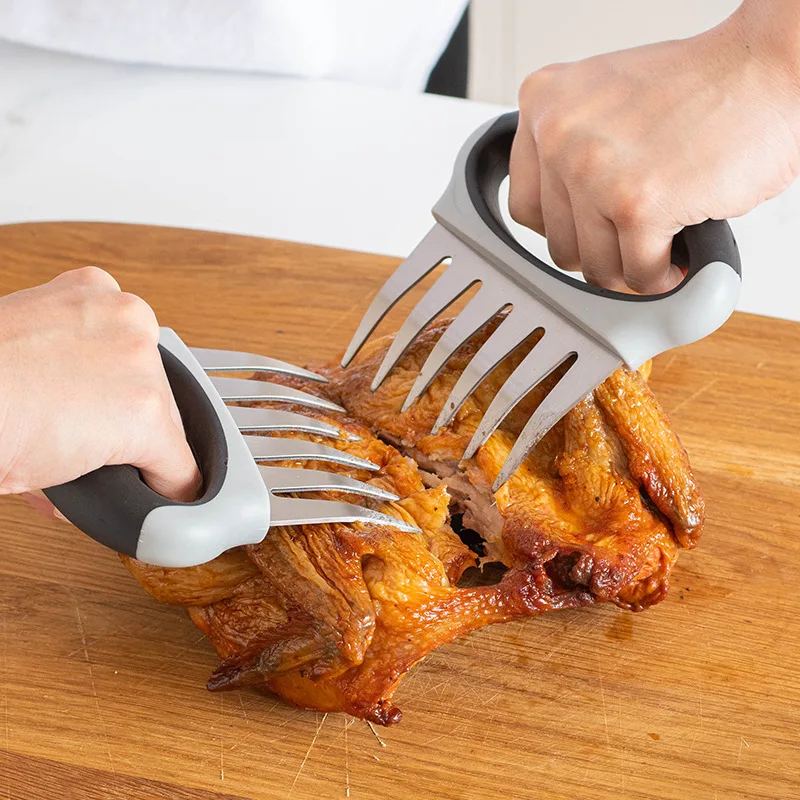 Pulled Pork Claws Barbecue Meat Handler Carving Forks Shredder Stainless Steel Meat BBQ Paws 2 Pieces barbecue tools