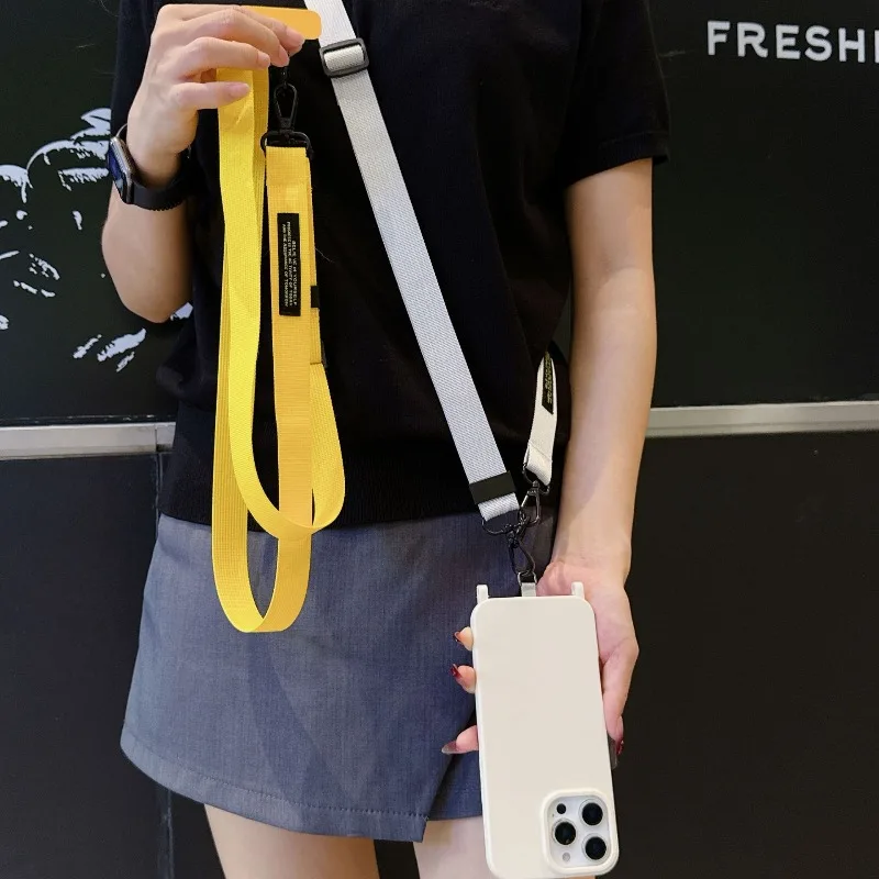 Versatile Adjustable Crossbody and Neck Lanyard with Dual Hooks - Fashionable Anti-Loss Strap