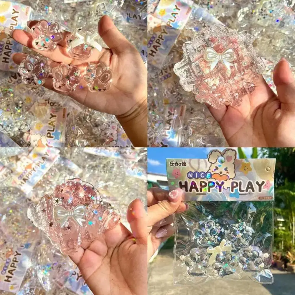 

1pcs Transparent Cat Claw Squeeze Toy Cartoon Cute Gift Quick Release Toy Paw Kids Vent Decompression Cat Toy Stress Relief