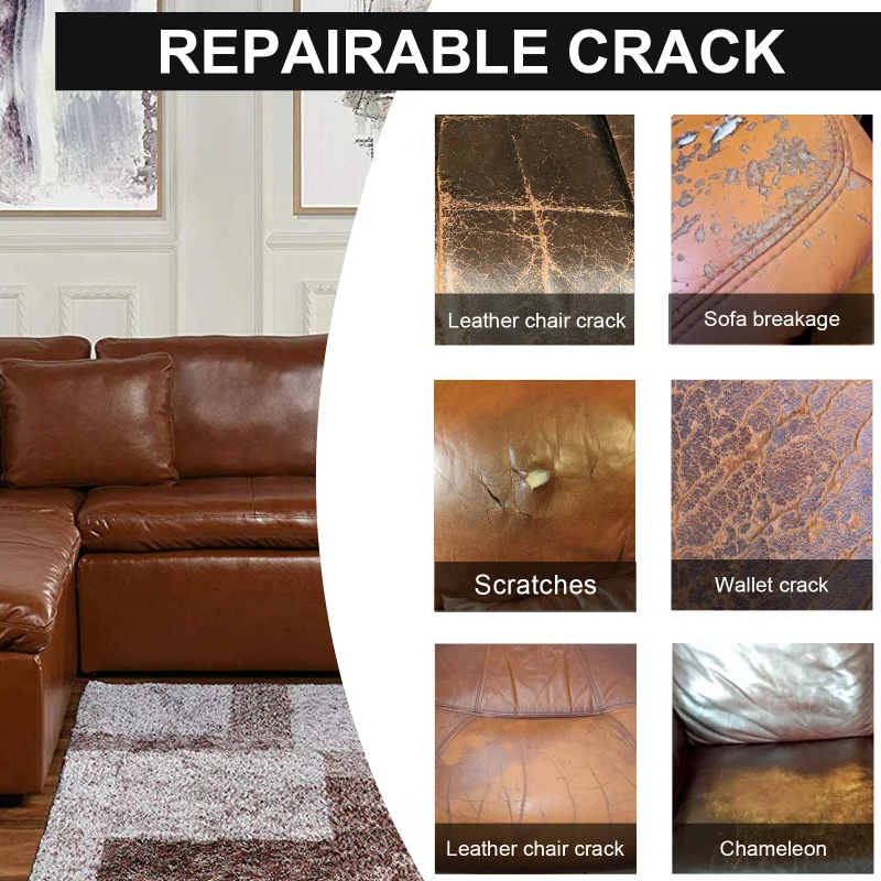 Leather and Vinyl Repair Kit, Vinyl Repair Kit for Furniture, Leather Repair  Kit