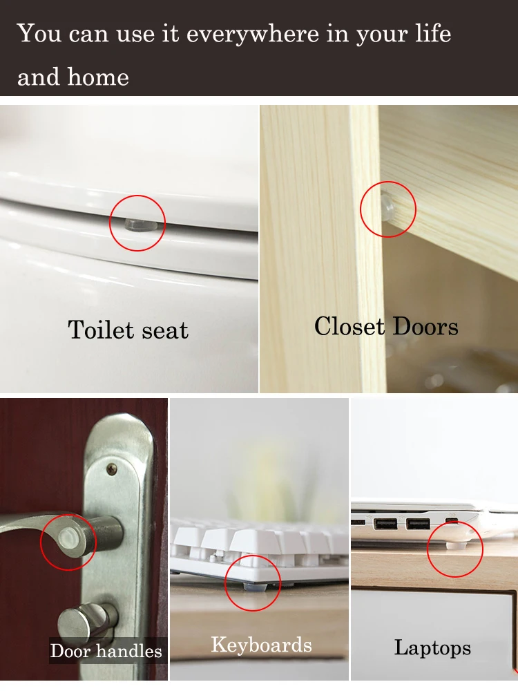 50-100pcs Self-Adhesive Soft Silicone Furniture Pad Cushion Cabinet Bumpers Transparent Grain Mute Sticker Door Handle Feet Pads