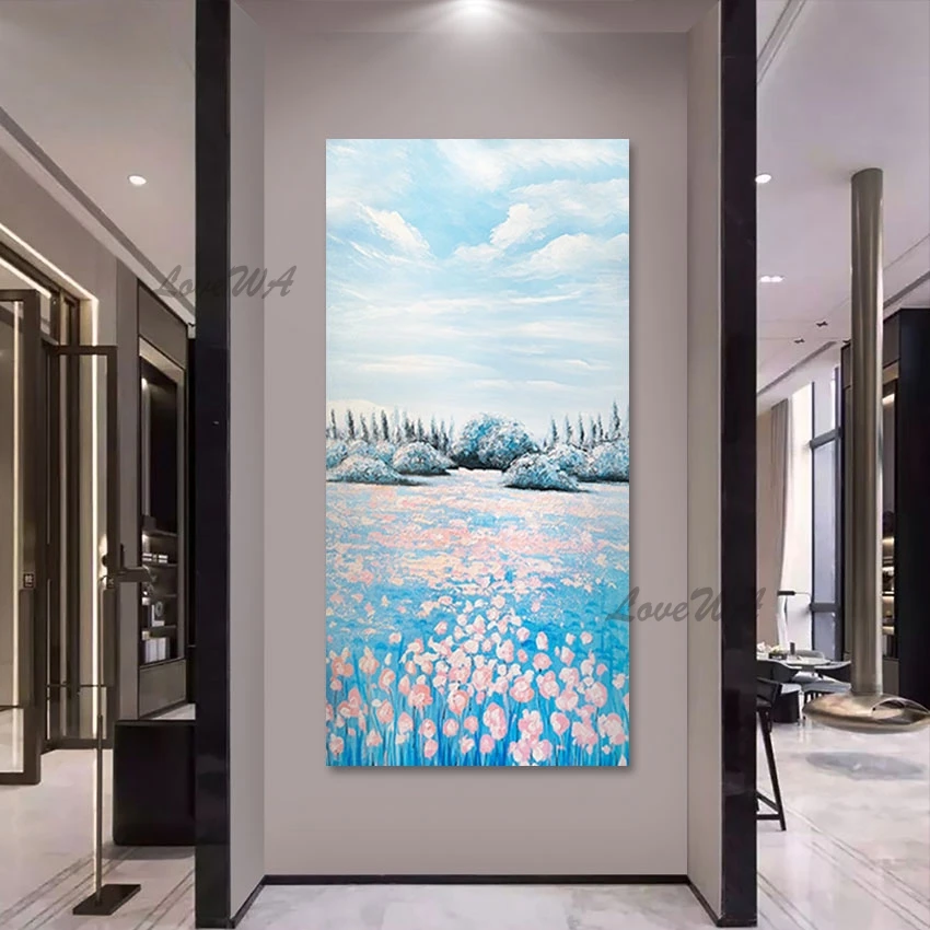 

Kitchen Wall Decor Pop Art Painting Frameless Picture Artwork Acrylic Texture Beautiful Landscape Abstract Canvas Painting