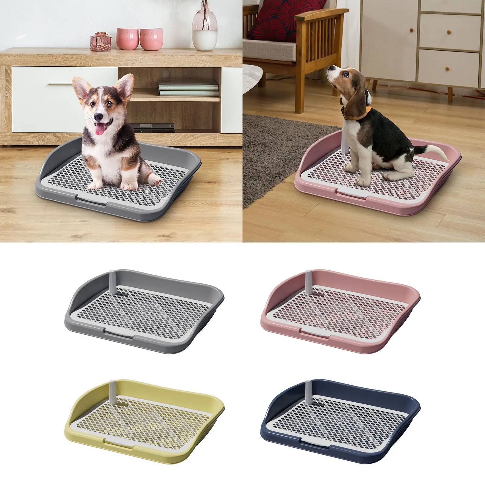 Pee Pad Holder Dog Toilet Durable Reusable with Tray Training Pad Dog Potty Tray for Porch Living Room Bedroom Home Use Bunny
