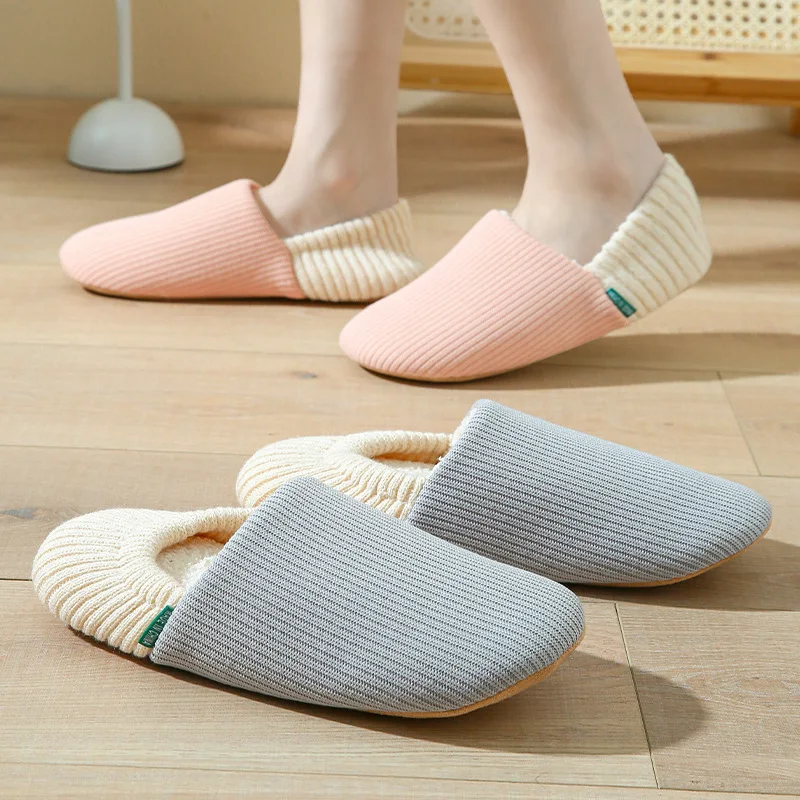 

Winter Female Warm Cotton Slippers Male Non-slip Soft Bottom Flats Couple Lightweight Comfortable Slides Pantufa Feminina