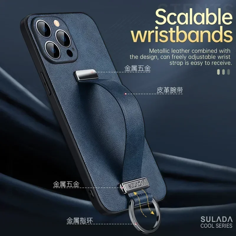 For IPhone 15 Pro Case Leather Trendy Cool Skin Protection for IPhone15 14 13 12 Pro Max Plus Case Ultra-thin Soft Shell