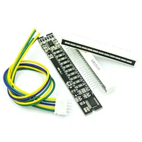 Mini Dual 12 Level indicator VU Meter Stereo Amplifier Board Adjustable light Speed Board With AGC Mode Diy KITS 3