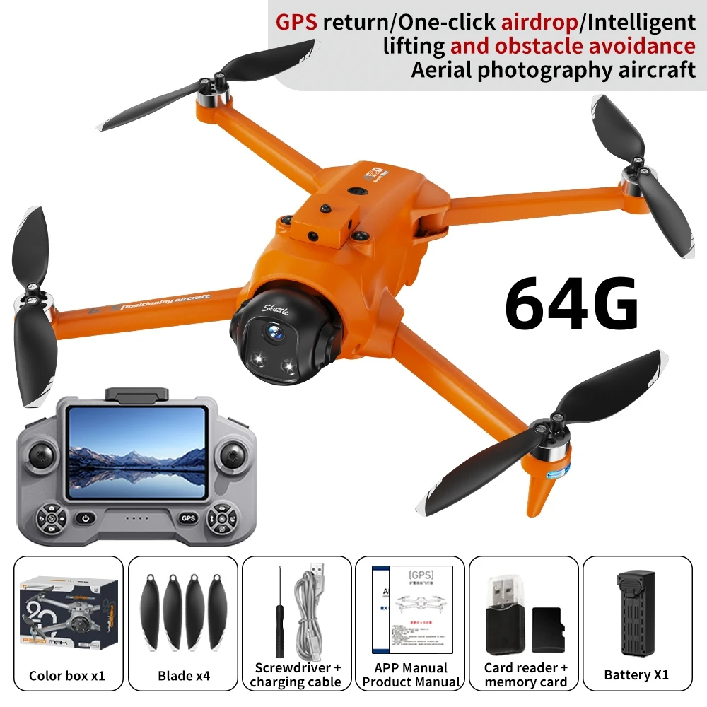 AE20 MAX FPV dual-axis gimbal drone dual camera folding helicopter 5G brushless RC aerial photography aerial vehicle