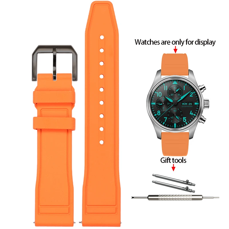 Premium Soft Fluoride Rubber Strap for Luxury Watches – Multiple Sizes Available