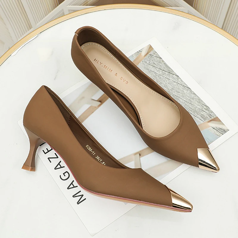 Heels Tragen Pumps Zehen Zusammenkleben Frauen Super High Heel - Main Image