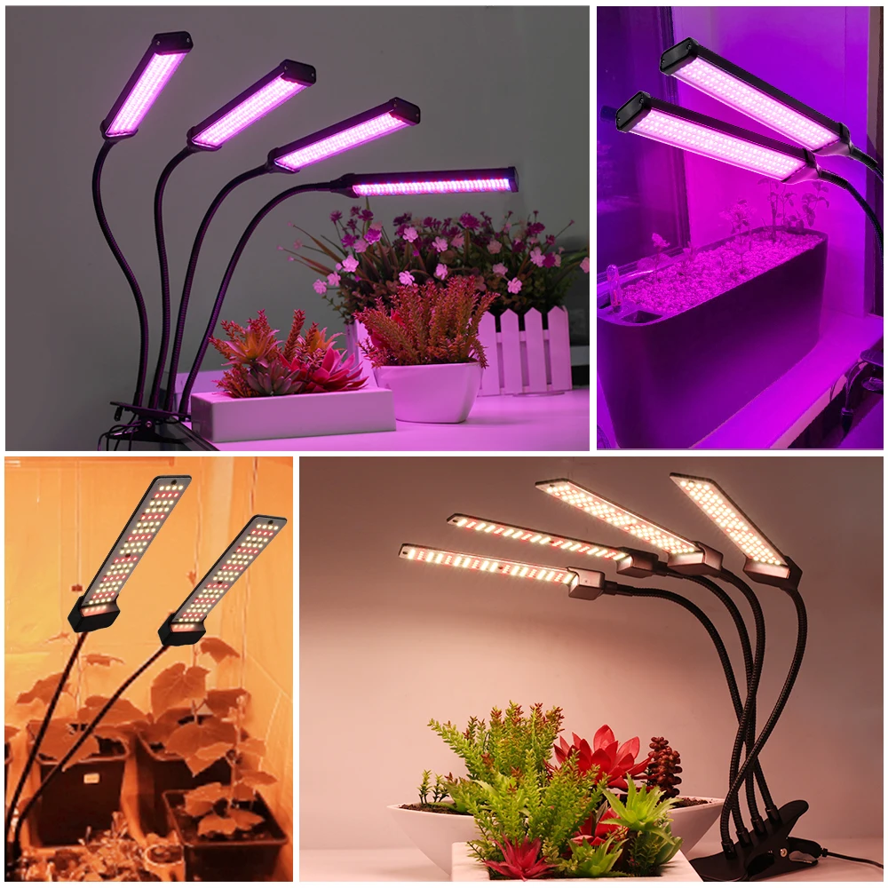 Lampe de Croissance,60 LED Spectre complet Réglable Lampe Horticole  Clipable Lampe de Plante