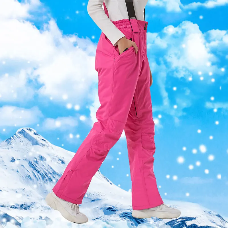 New Women's Ski Pants Windproof Waterproof Snowboard Wear Winter Outdoor Warm Snow Sports Pants Female Skiing Trousers