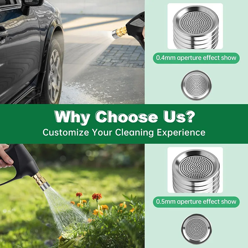 1PC Car Wash Machine High-Pressure Spray Nozzle with Duckbill Adjustable Fan Pattern Water Column, High-Pressure Fan Spray Head,