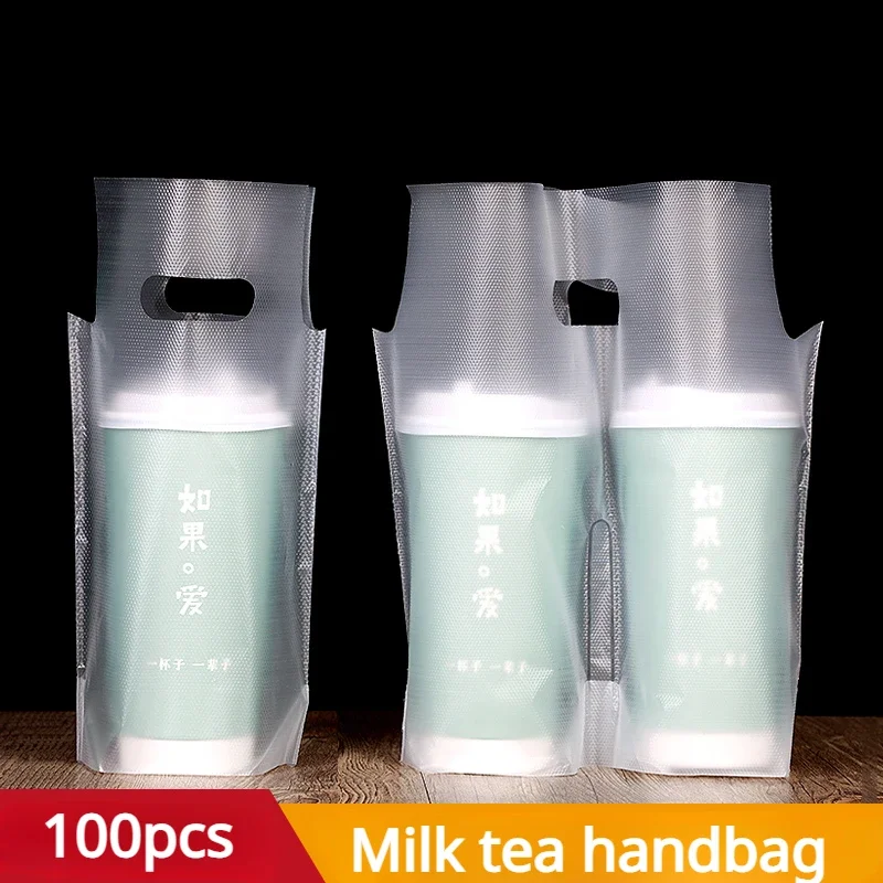 

100 шт., одноразовые полиэтиленовые пакеты для упаковки молока и чая