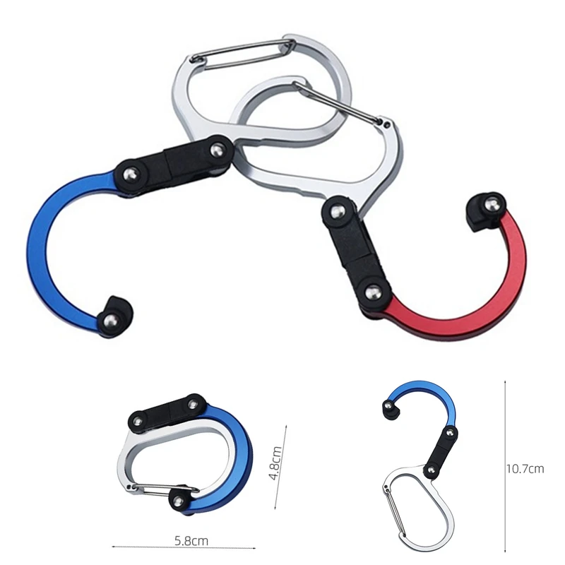 Aluminum Alloy Mountaineering Buckle Camping Hiking Travel Backpack Climbing Gadget Carabiner Clips Fishing Outdoor Accessory carabiner clips carabiner belt clip tent rope buckle keychain carabiner tactical buckle antenna binding buckle