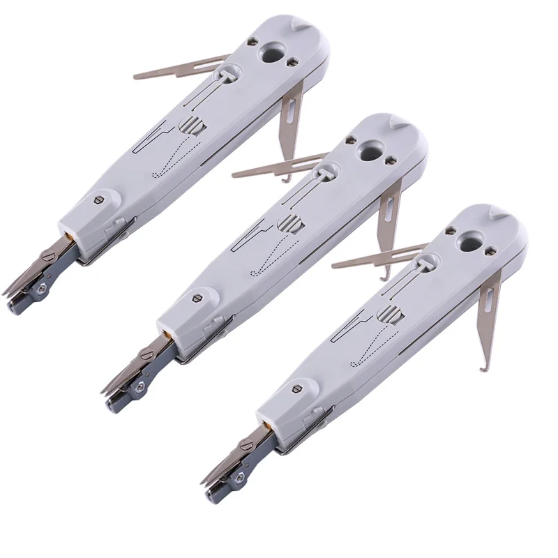 3PCS Portable KRONE LSA-Plus Punch Down Tool Kit With Sensor For Telecom Phone Wire RJ11 Ethernet LAN Network Cat5 RJ45 Cable lan wire tracer Networking Tools