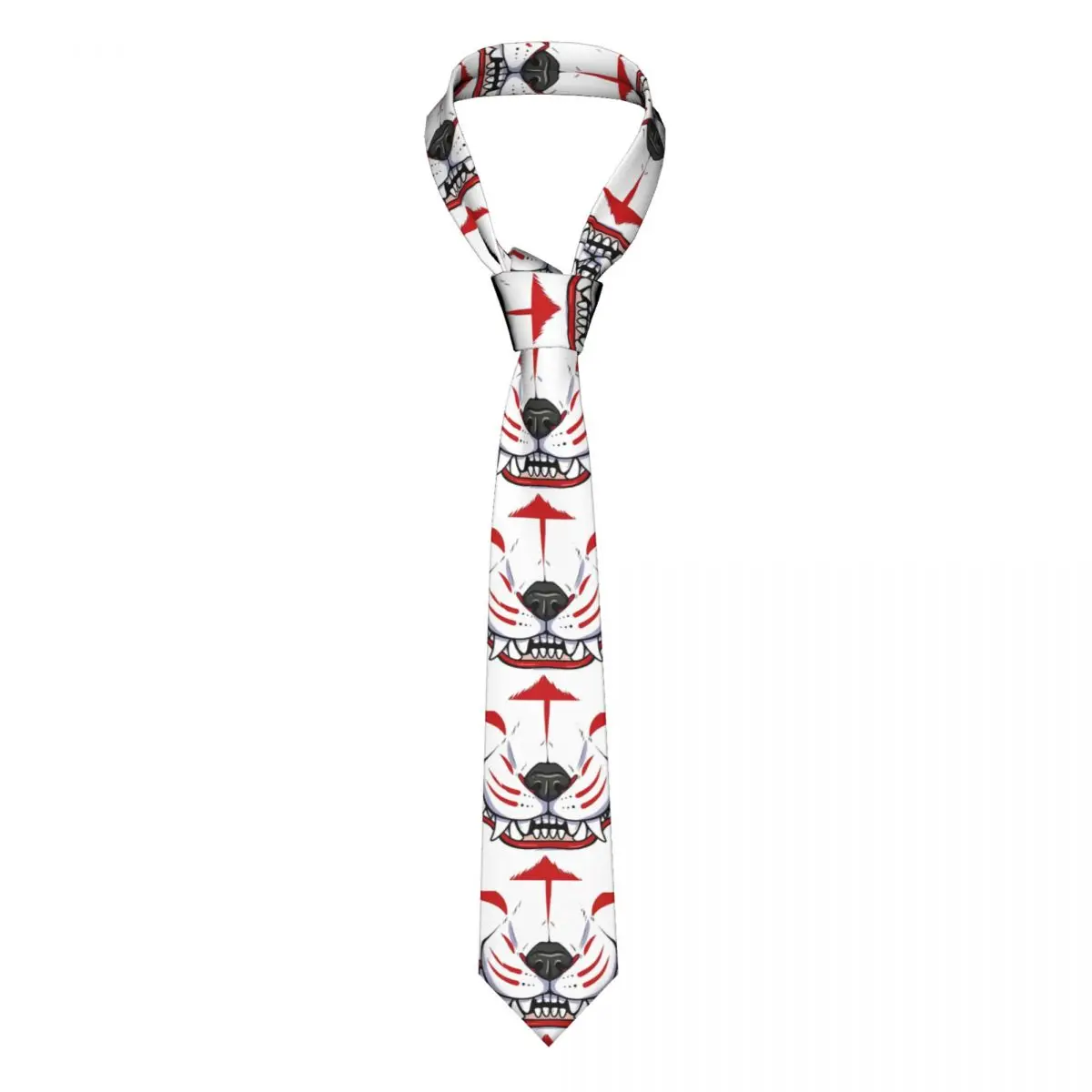 

Demon Grin Unisex Necktie Silk Polyester 8 cm Wide Oni Japan Samurai Neck Ties for Men Shirt Accessories Cravat Gift
