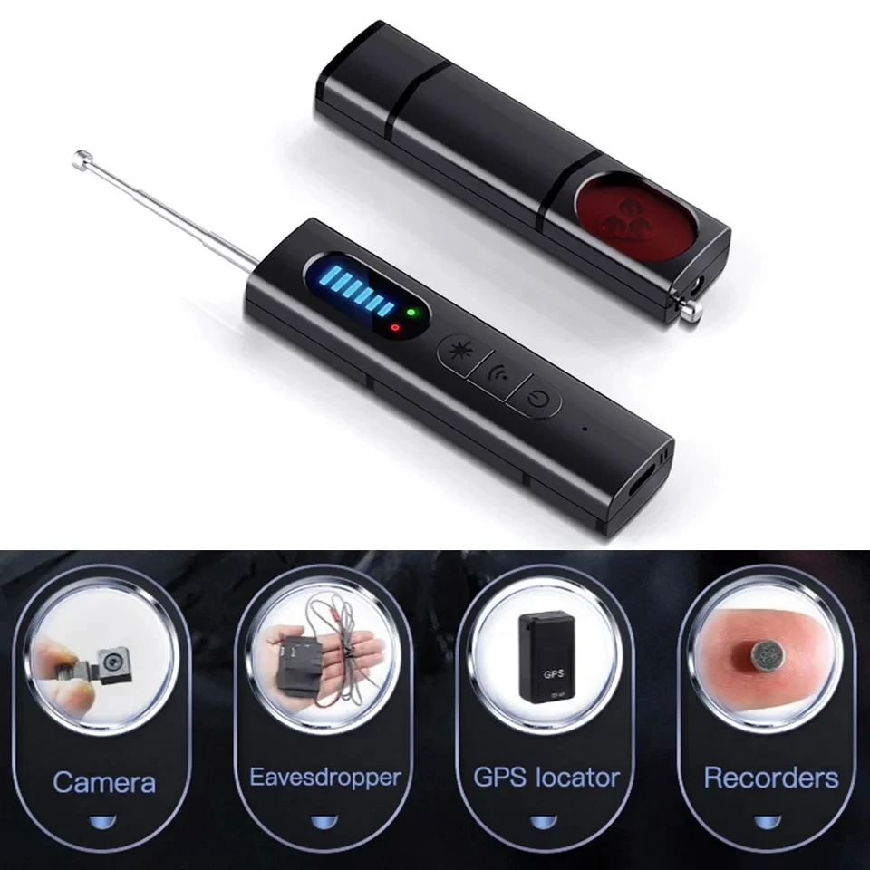 T15 Camera Detector Wireless Signal Infrared Scanner Anti-location Detector Professional GPS Search Devices Security Protection hidden camera detector infrared camera detector camera detector signal detector