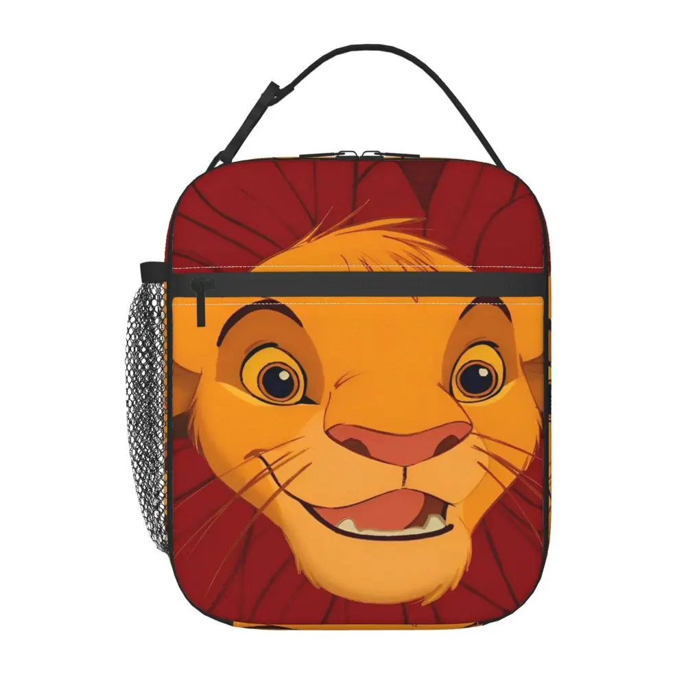 Lunchtasche mit Löwenkönig-Motiv für Kinder, Grafikdesign, Lunchbox, Freizeit, Reisen, Kühltasche, tragbare Oxford-Thermo-Tragetasche – Detail 10