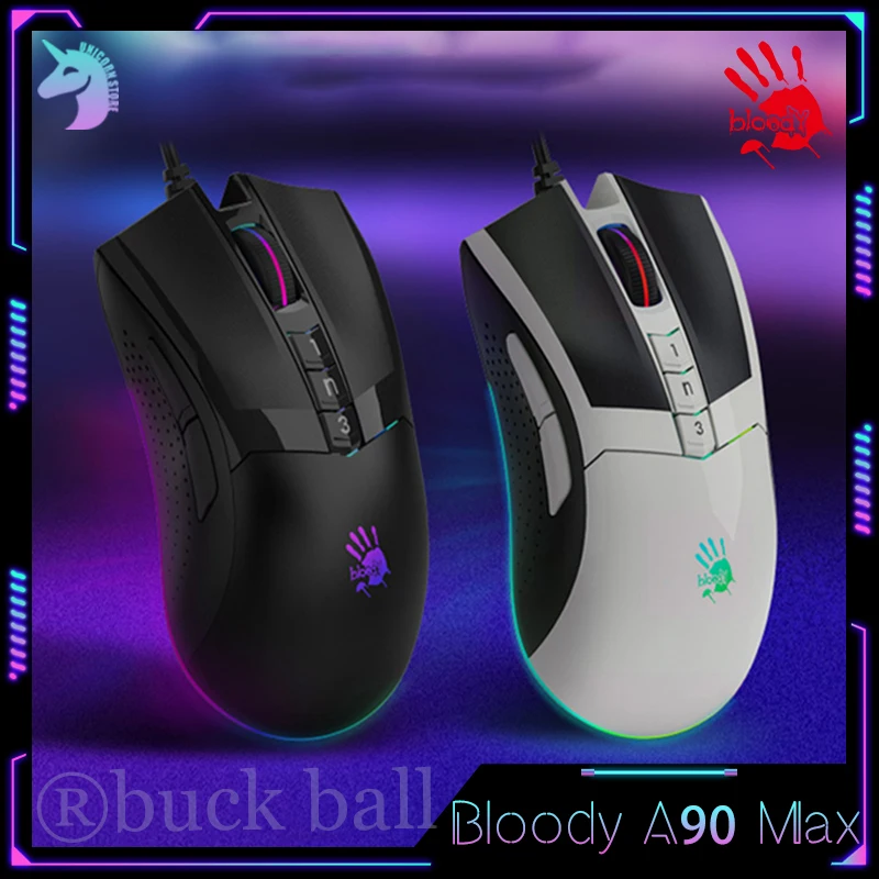 

Bloody A90 Max Gamer Mouse Wired Mouses Panda Apex Macro Mouses 2000HZ Low Latency 250IPS RGB AFC Mouses VALORANT Gaming Mices