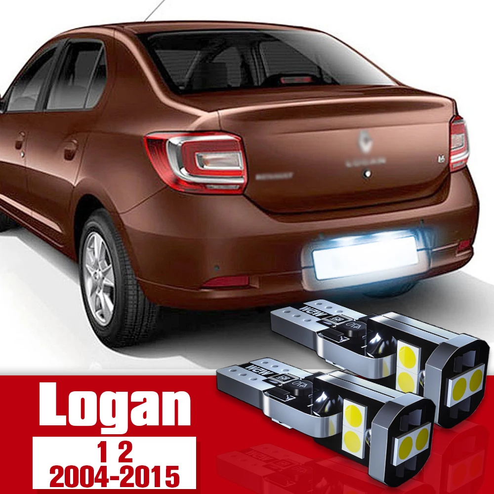 

2pcs License Plate Light Accessories LED Bulb Lamp For Renault Logan 1 2 2004 2005 2006 2007 2008 2009 2010 2011 2012 2013 2014