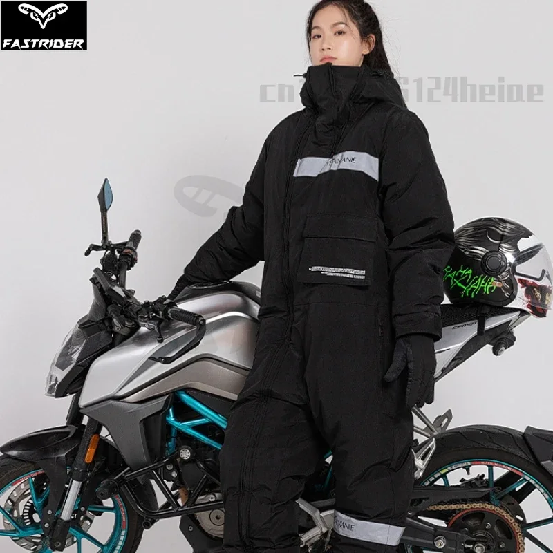 New Motorcycle Riding Protective Suit Winter Warm Plus Velvet Thickening Riding Split-leg Suit