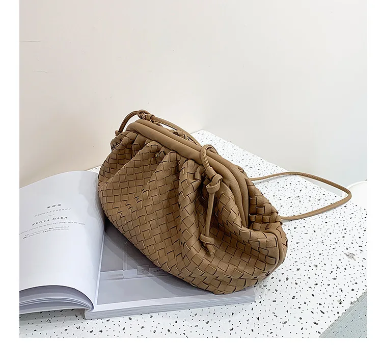 Bolso de nube tejido de piel sintética, suave, de moda, tipo bandolera, para mujer_voghion.com