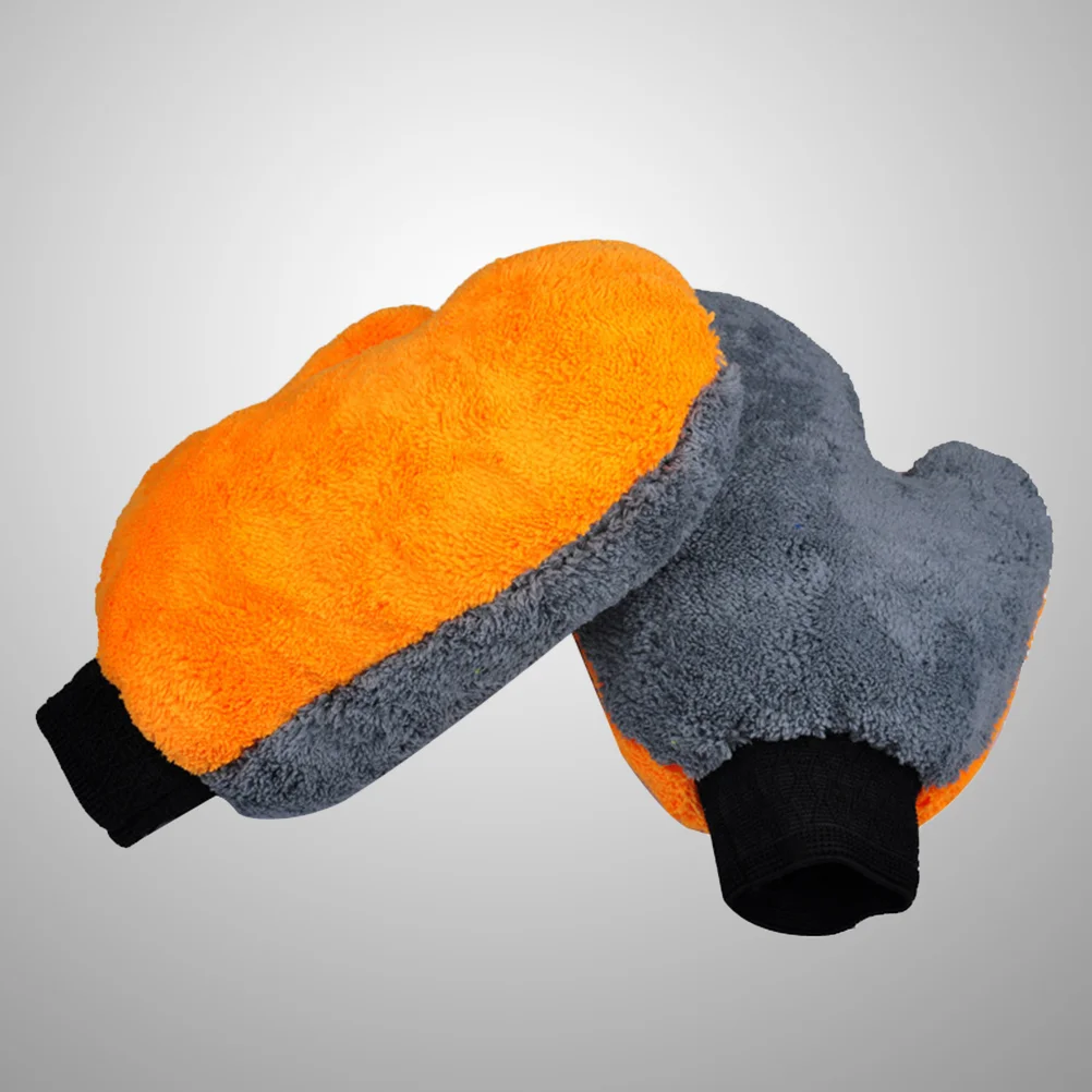 

Coral Fleece Wash Mitt Water Absorption Ultra Car Wash Mitten Car Washing Tool