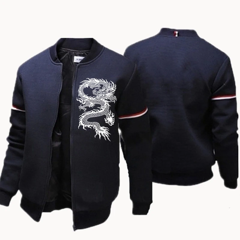 2023 Men's Hot Selling Trends Casual Zipper Sweatshirt Printed Sports Zipper Jacket Outdoor Sports Coat S-4XL
